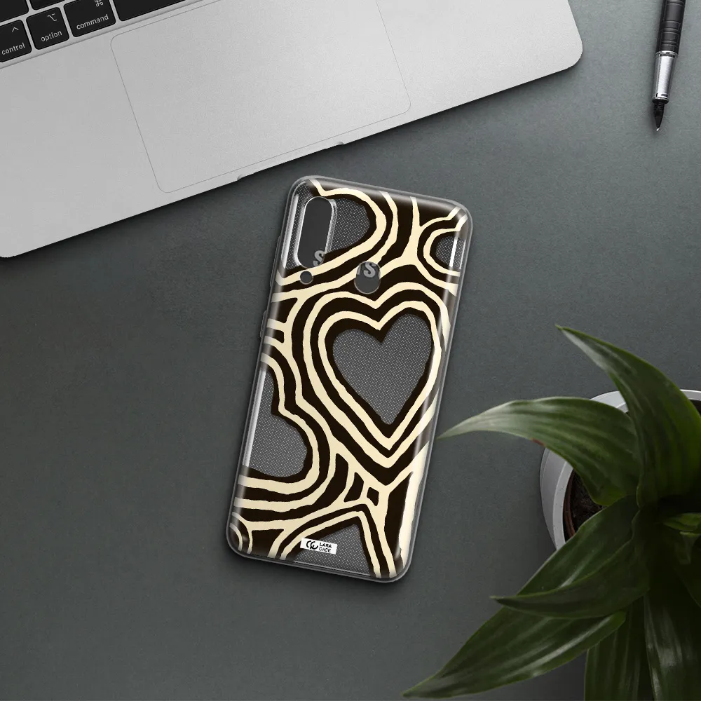 Cute Hearts Samsung A60 Clear TPU Case