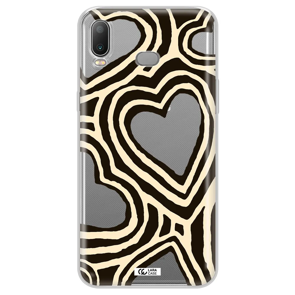 Cute Hearts Samsung A6S Clear TPU Case
