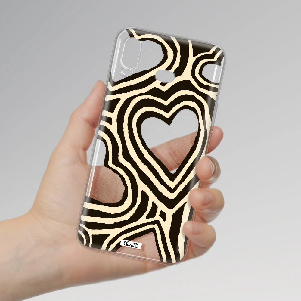 Cute Hearts Samsung A6S Clear TPU Case