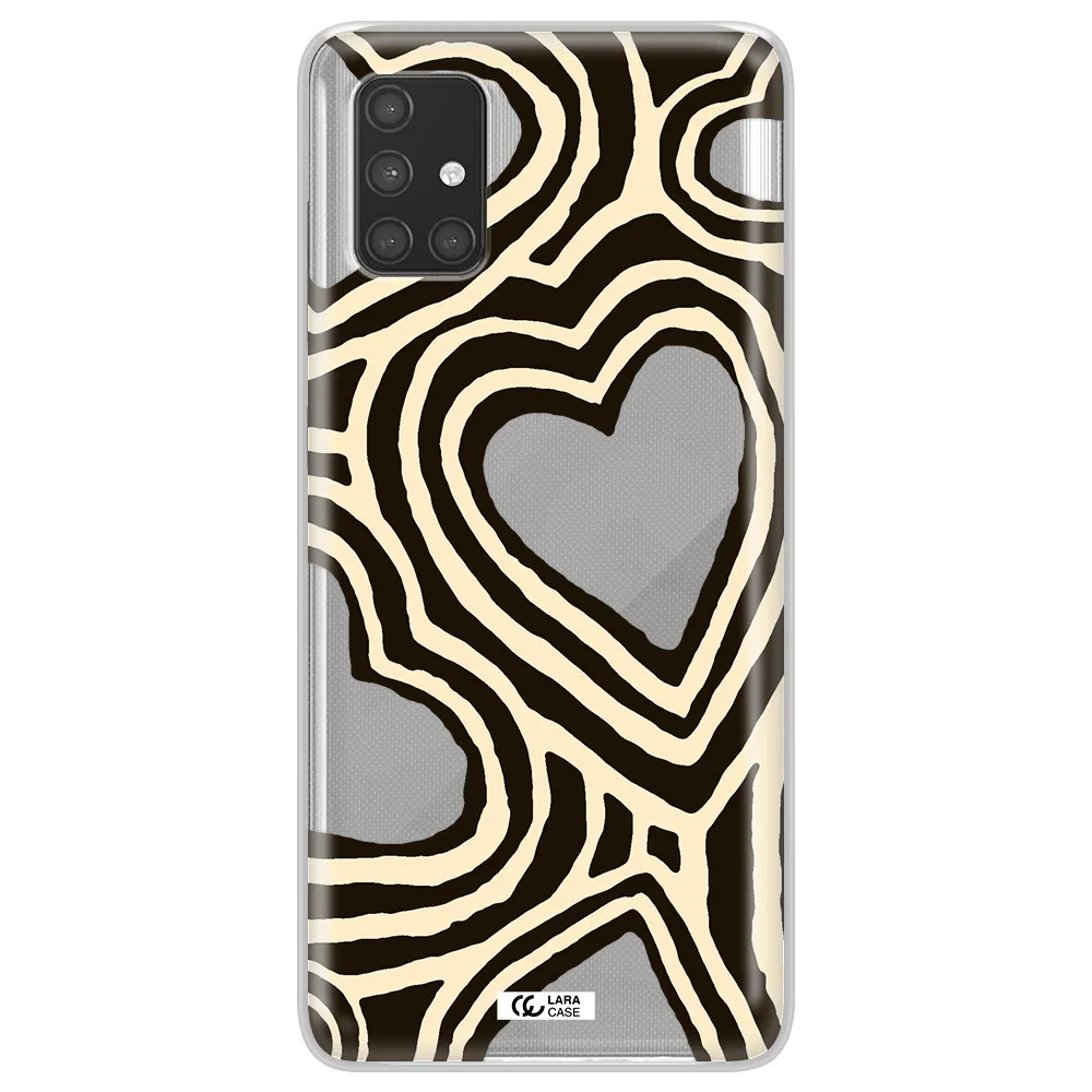 Cute Hearts Samsung A71 Clear TPU Case