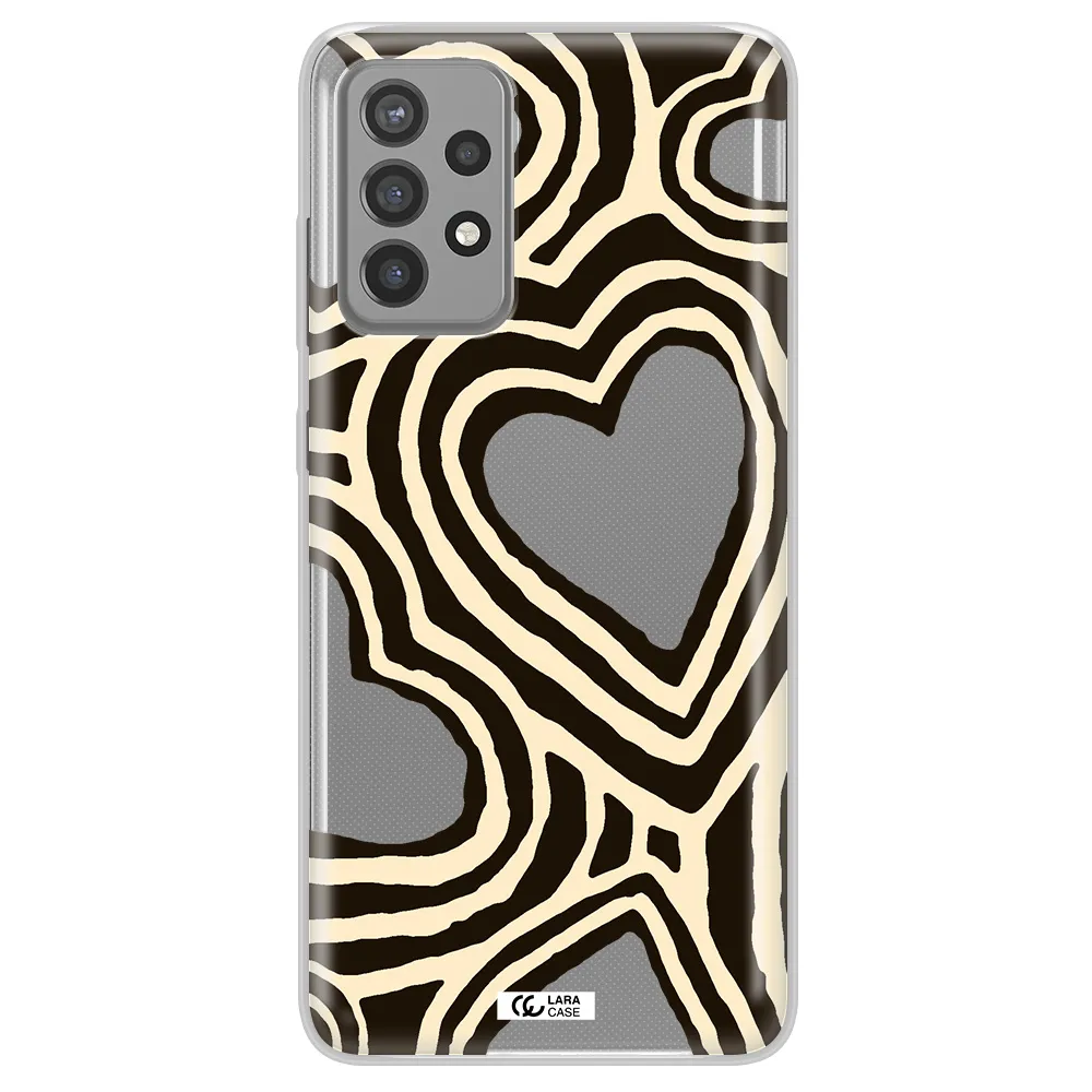 Cute Hearts Samsung A72 Clear TPU Case