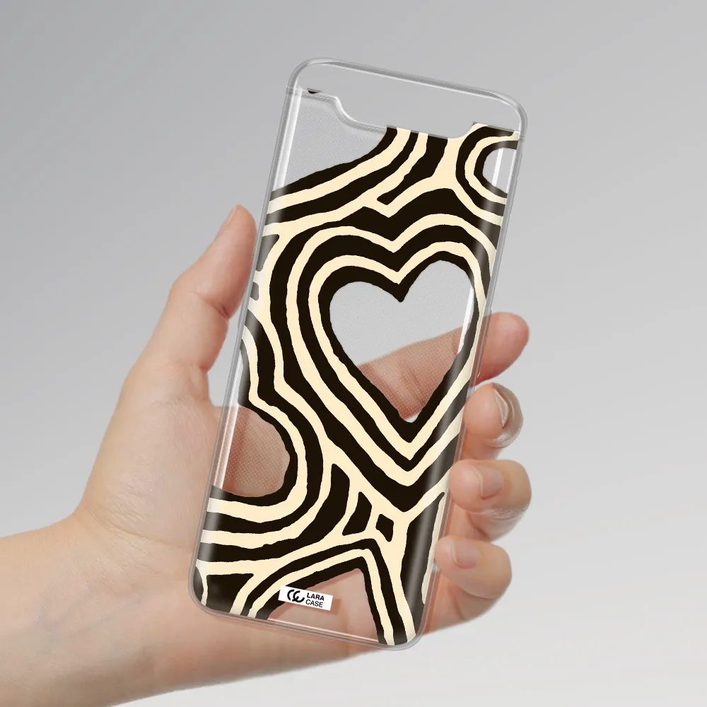 Cute Hearts Samsung A80 Clear TPU Case