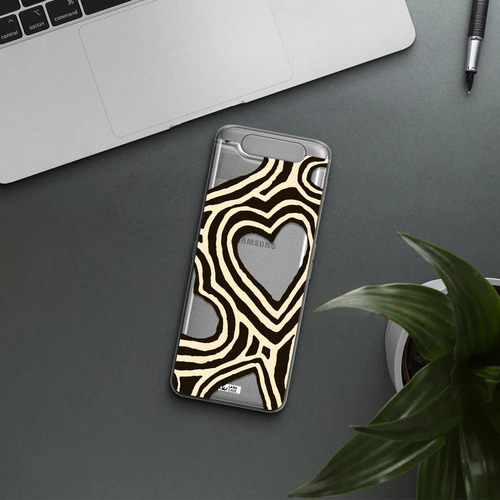 Cute Hearts Samsung A80 Clear TPU Case