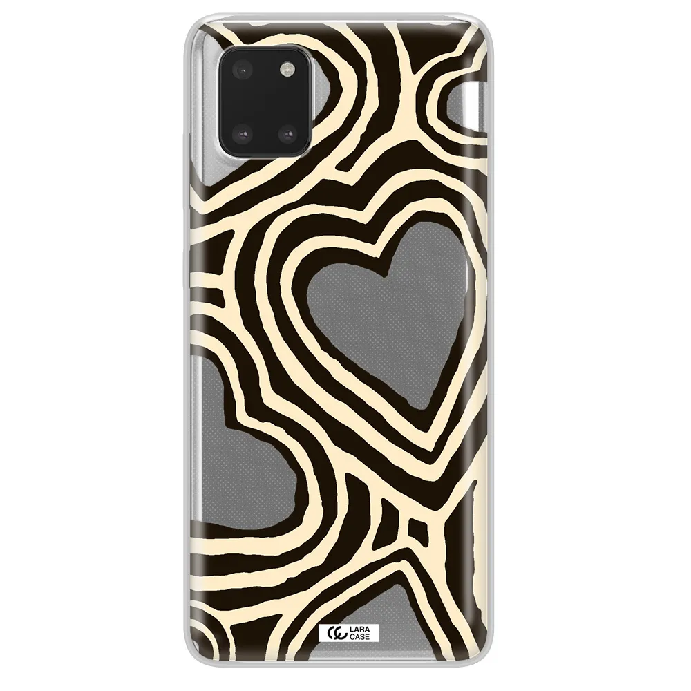 Cute Hearts Samsung A81 Clear TPU Case