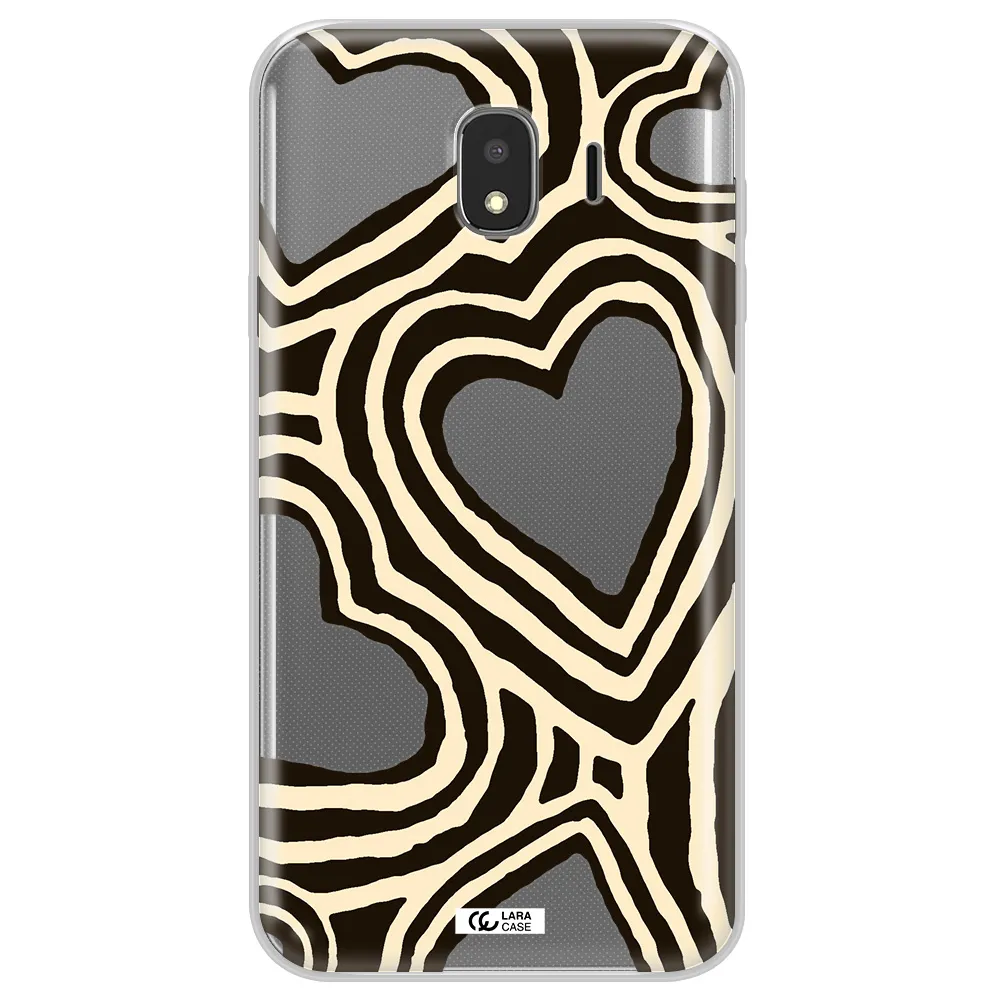 Cute Hearts Samsung J4 Clear TPU Case