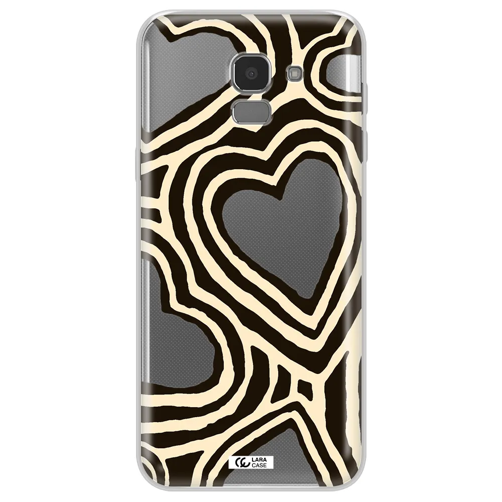 Cute Hearts Samsung J6 Clear TPU Case