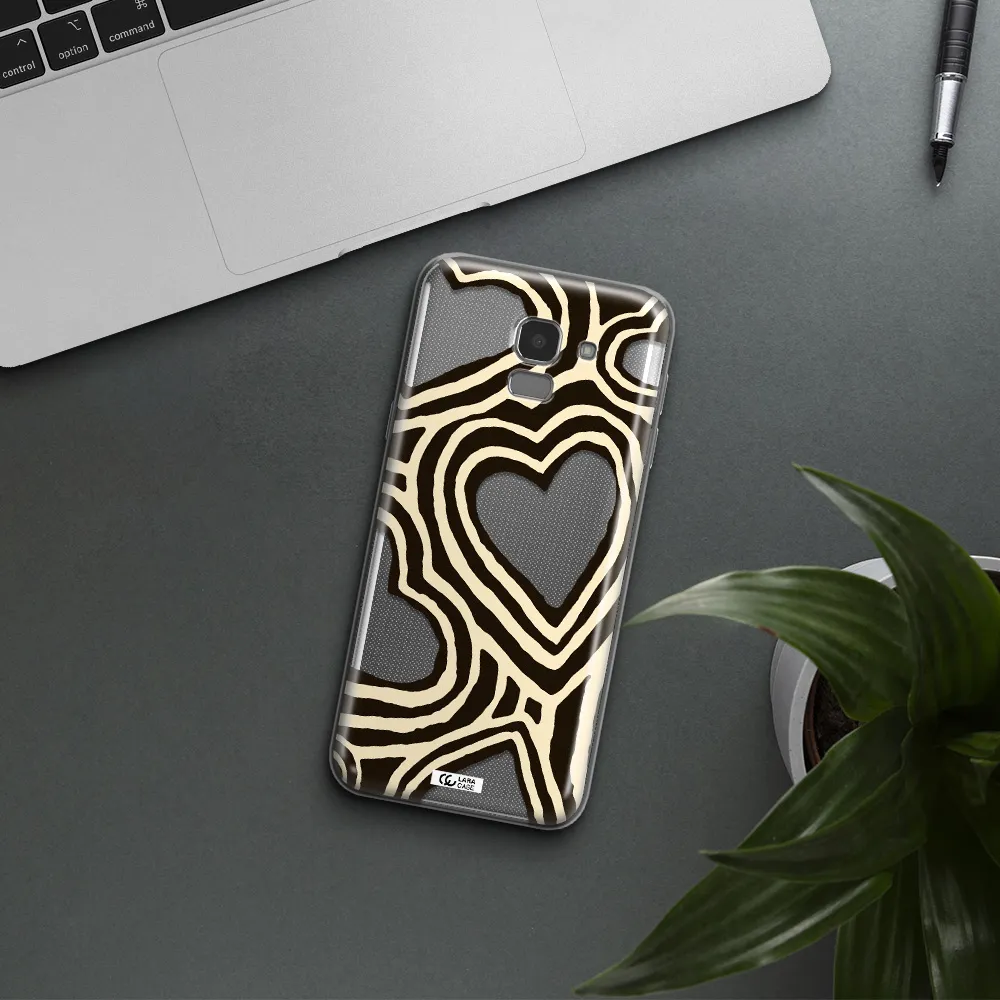 Cute Hearts Samsung J6 Clear TPU Case