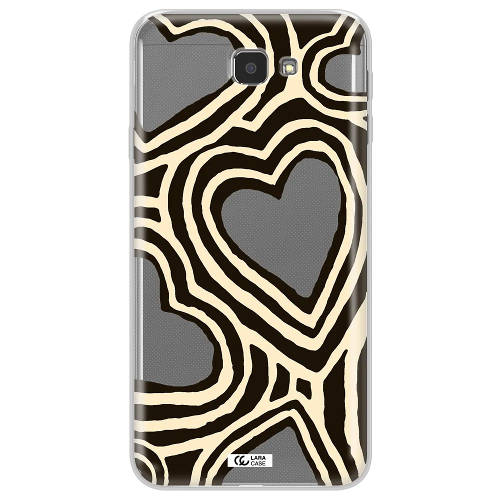 Cute Hearts Samsung J7 Prim Clear TPU Case