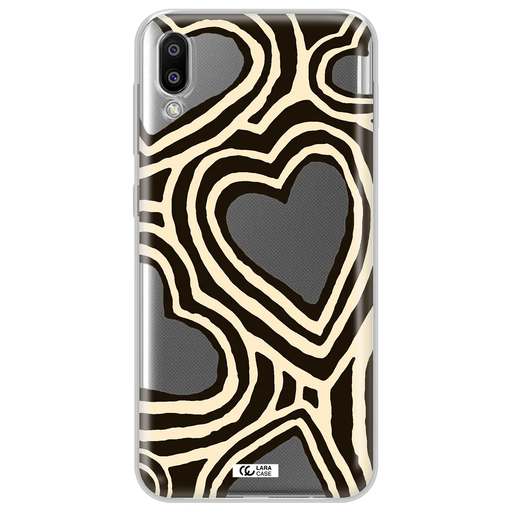 Cute Hearts Samsung M10 Clear TPU Case