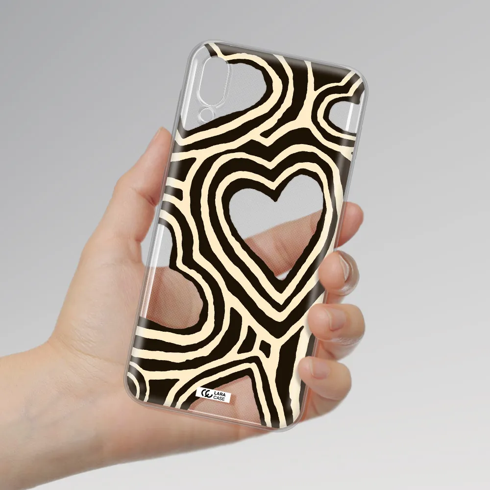 Cute Hearts Samsung M10 Clear TPU Case