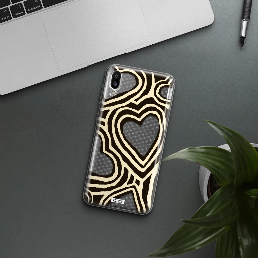 Cute Hearts Samsung M10 Clear TPU Case