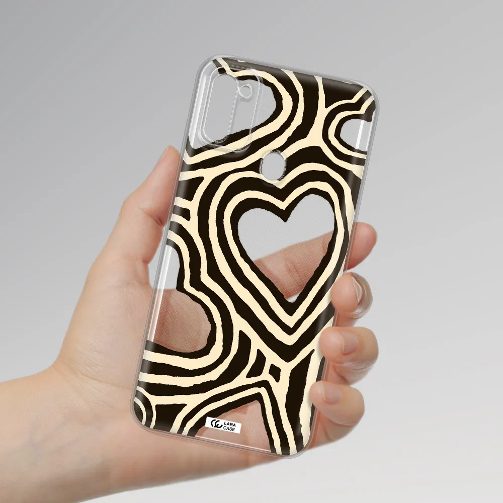 Cute Hearts Samsung M11 Clear TPU Case