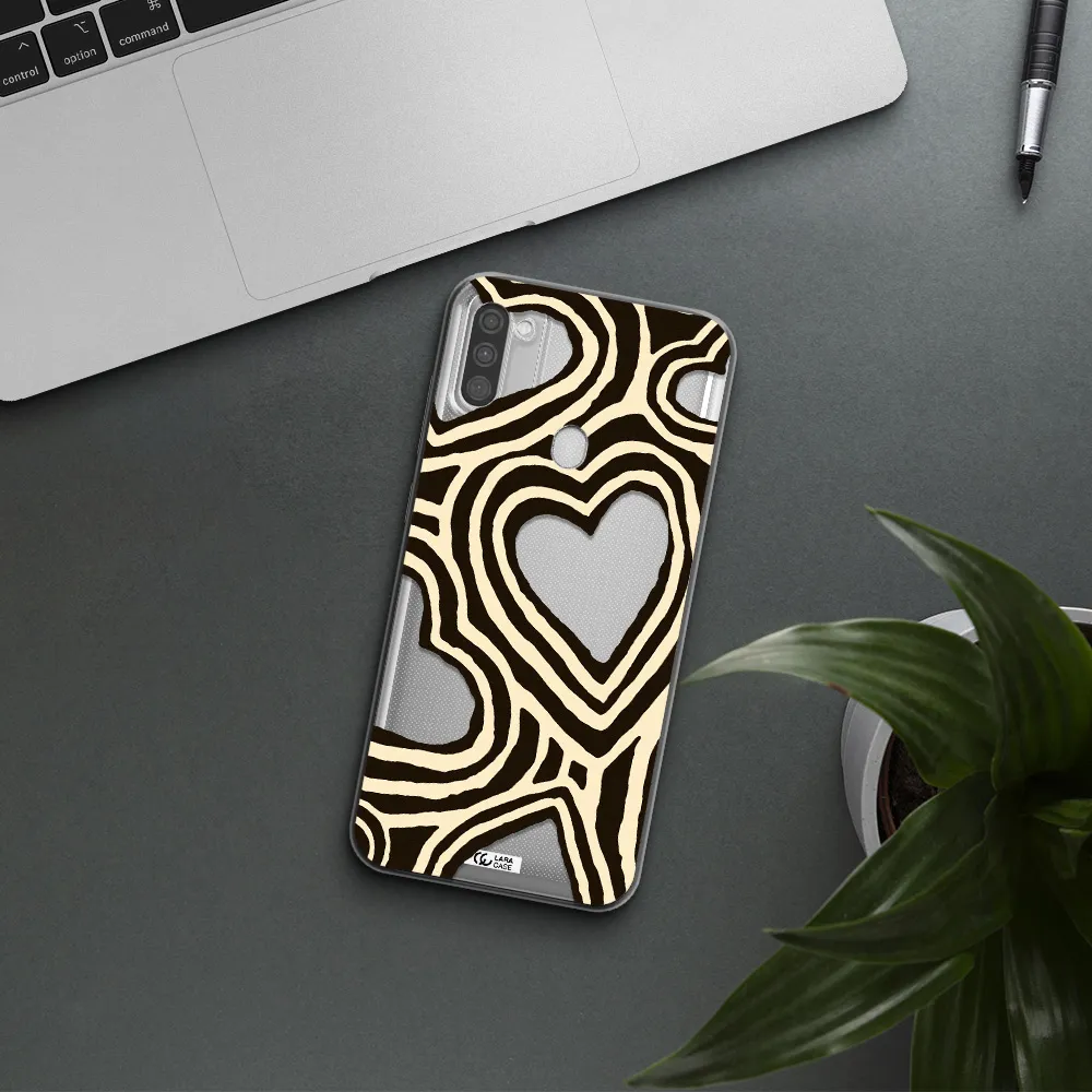 Cute Hearts Samsung M11 Clear TPU Case