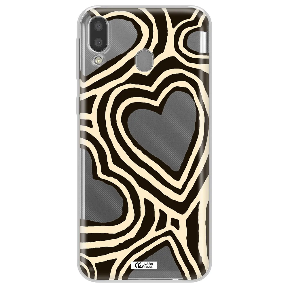 Cute Hearts Samsung M20 Clear TPU Case