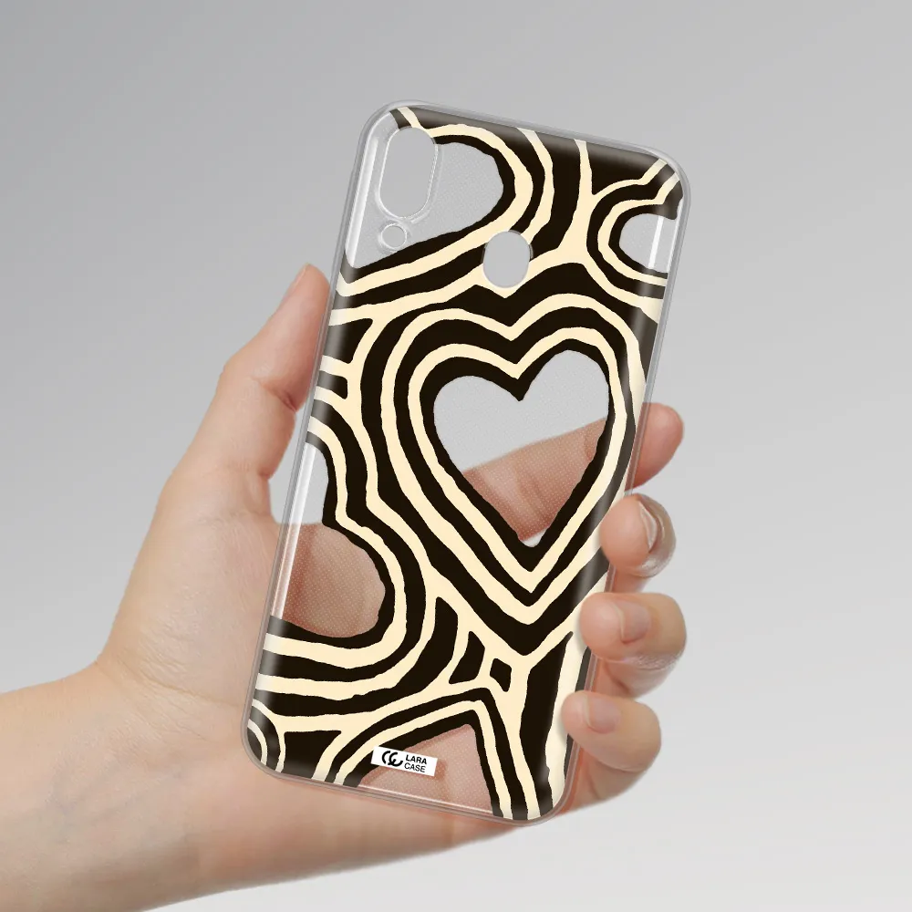 Cute Hearts Samsung M20 Clear TPU Case