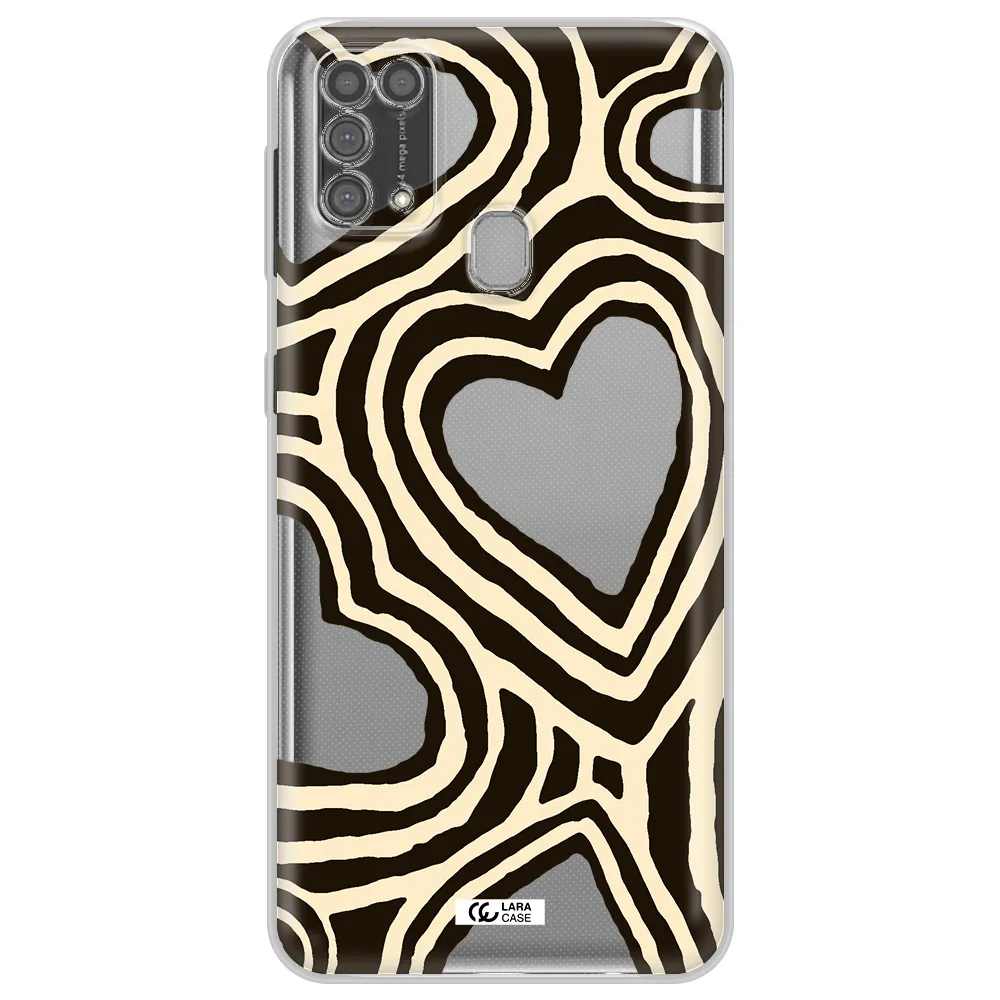 Cute Hearts Samsung M31 Clear TPU Case