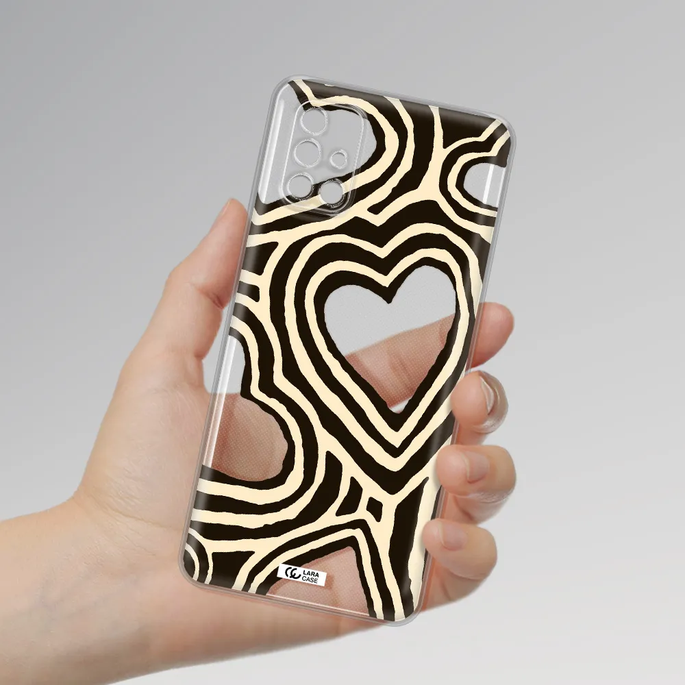 Cute Hearts Samsung M31S Clear TPU Case