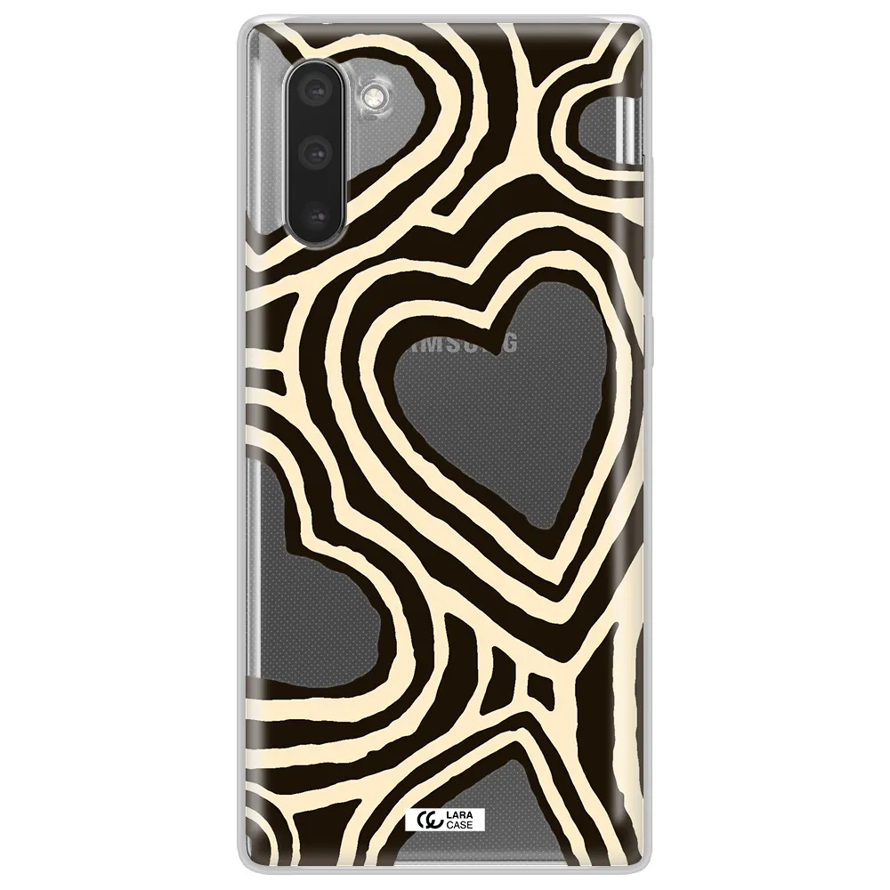 Cute Hearts Samsung Note 10 Clear TPU Case