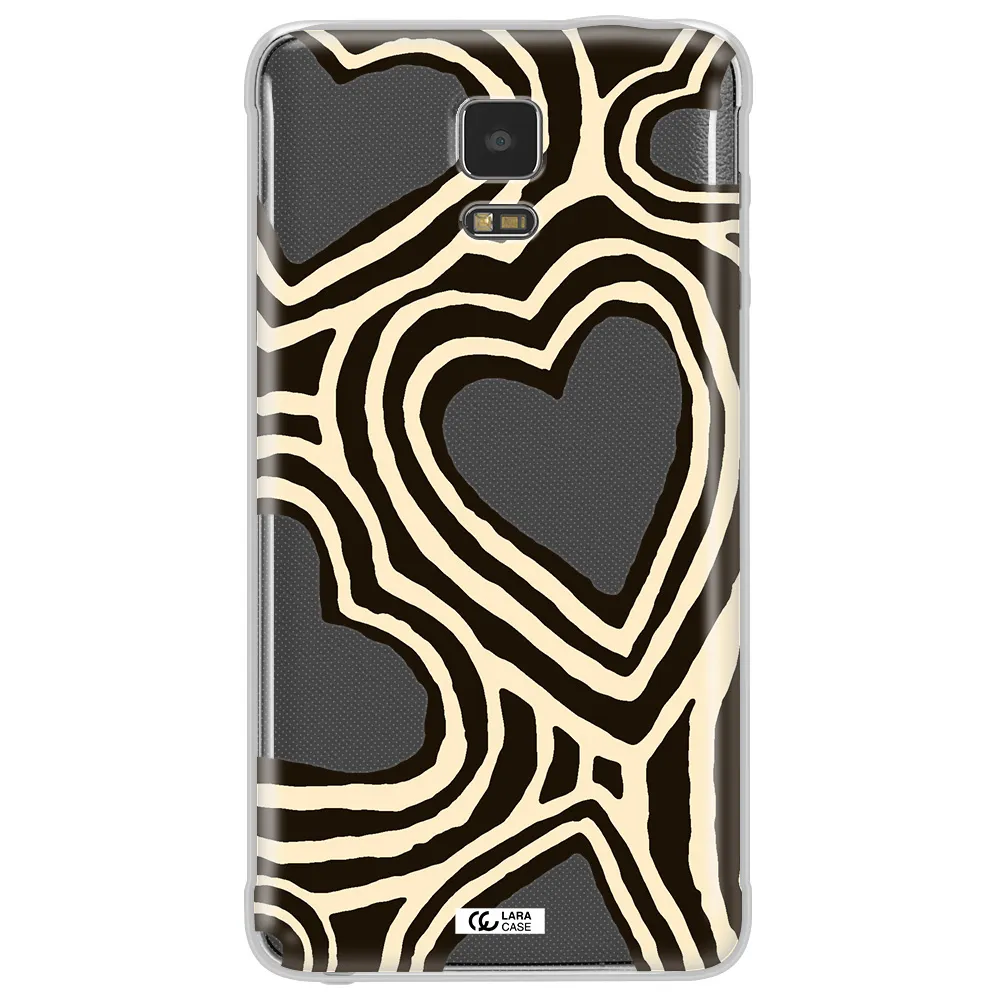 Cute Hearts Samsung Note 4 Clear TPU Case
