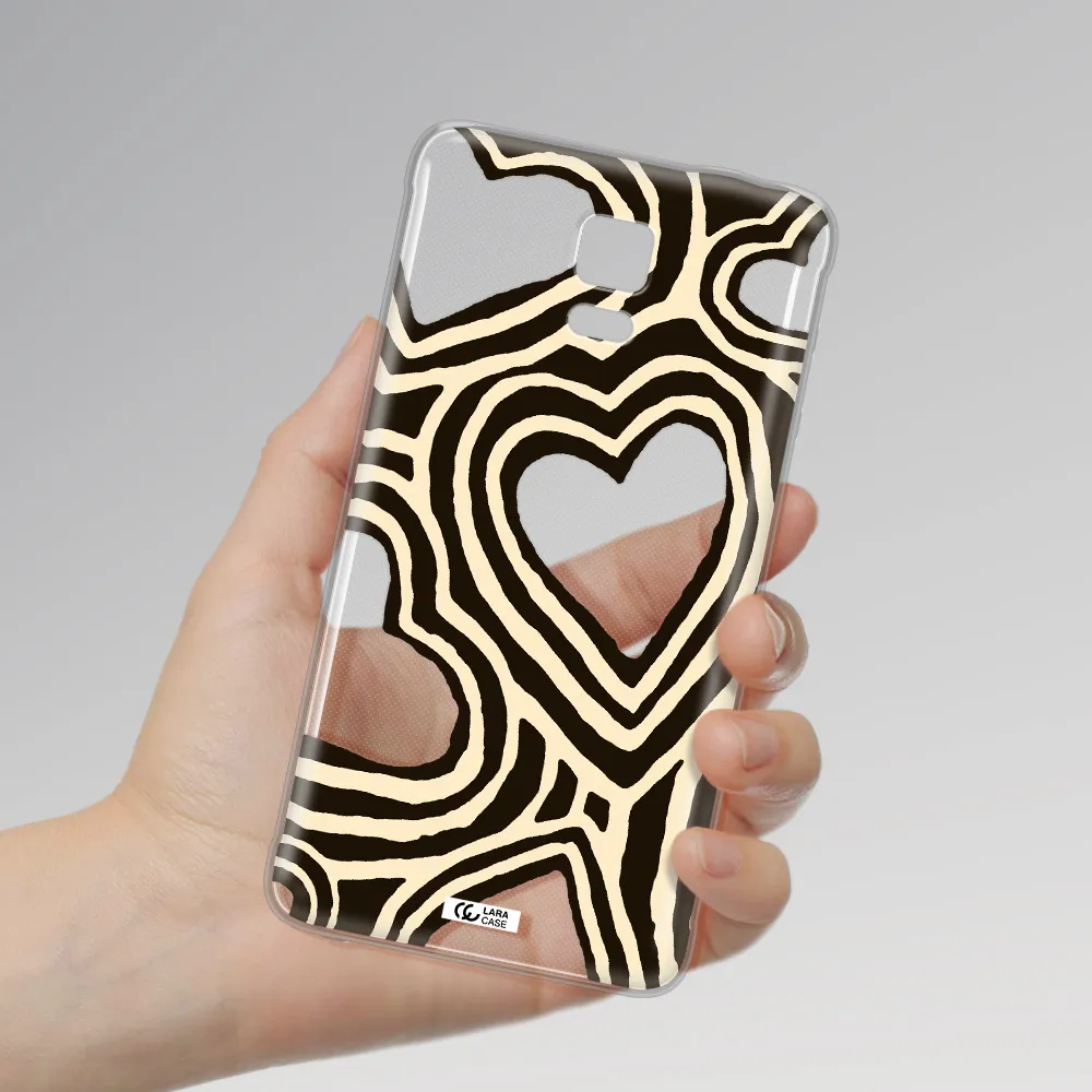 Cute Hearts Samsung Note 4 Clear TPU Case