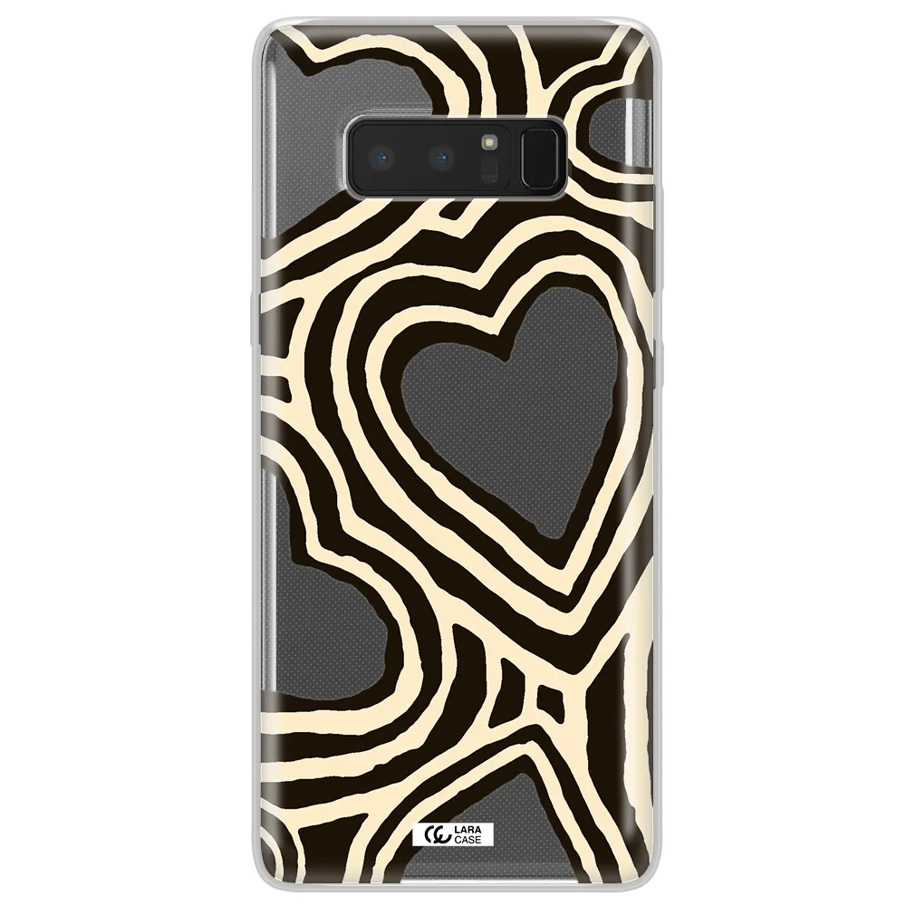 Cute Hearts Samsung Note 8 Clear TPU Case