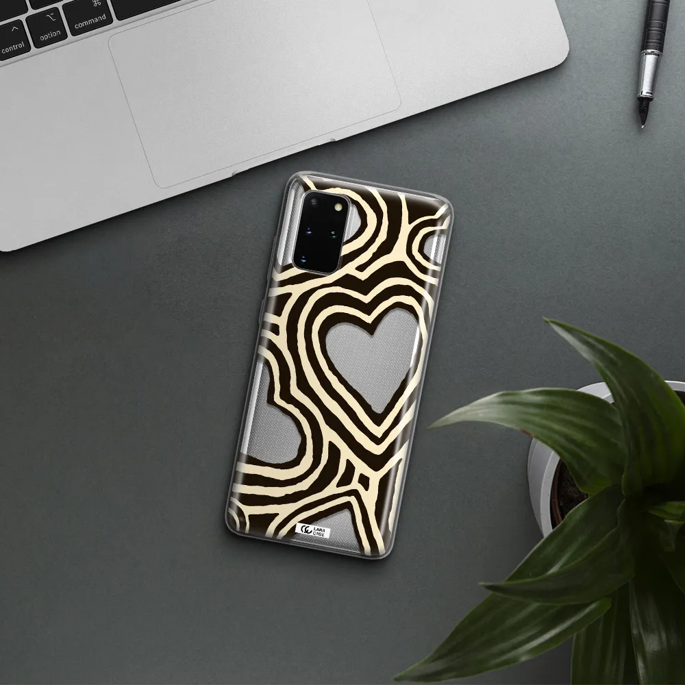 Cute Hearts Samsung S 20 Plus Clear TPU Case