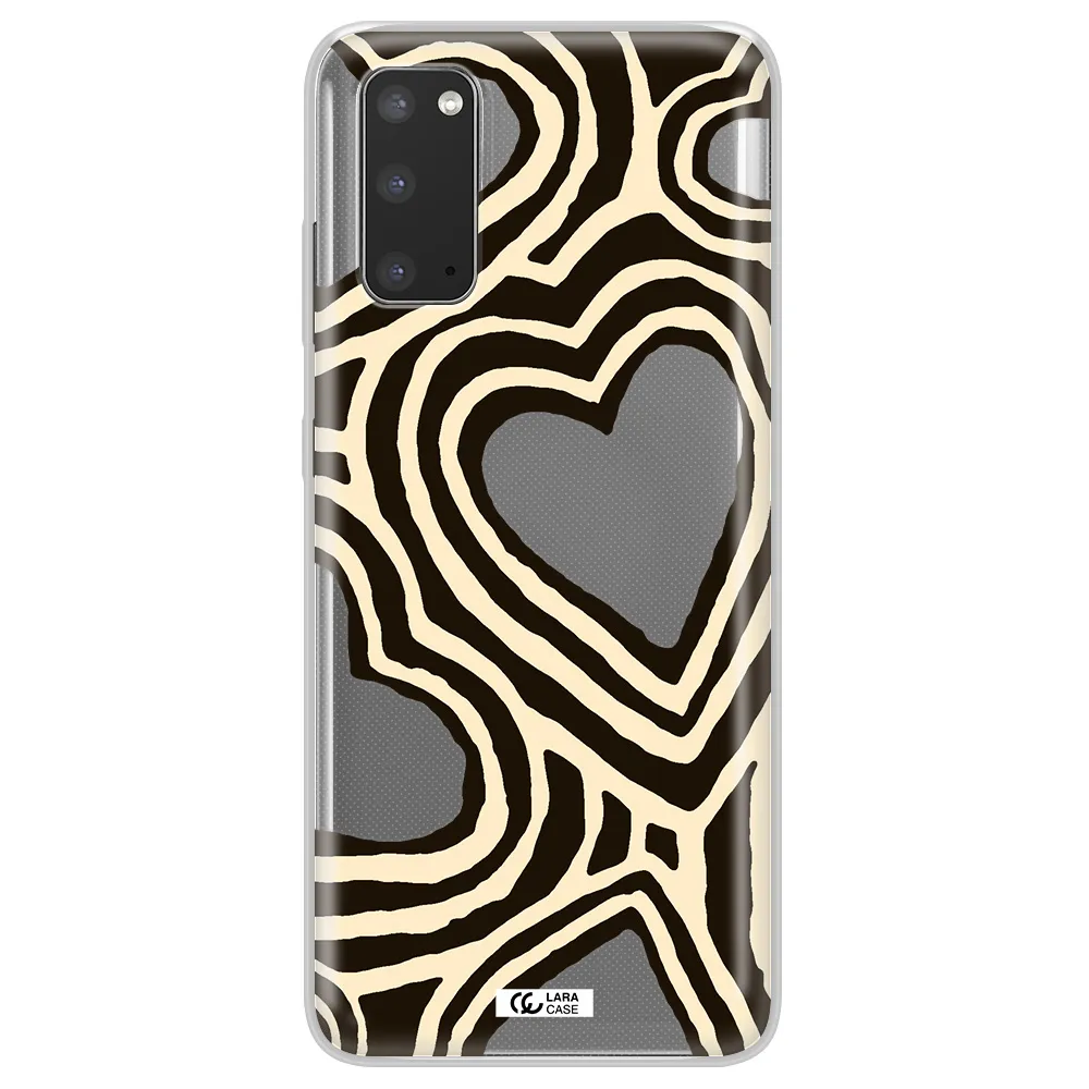 Cute Hearts Samsung S20 Clear TPU Case