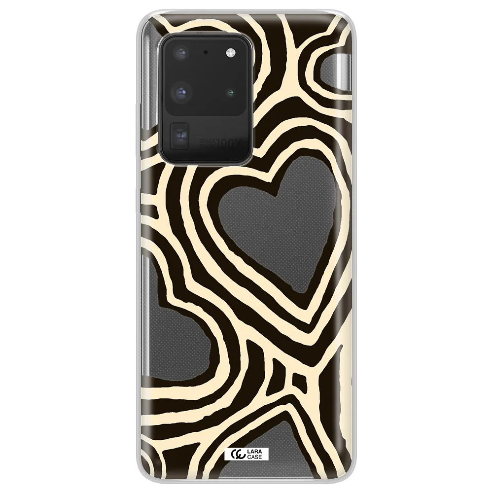 Cute Hearts Samsung S20 Ultra Clear TPU Case