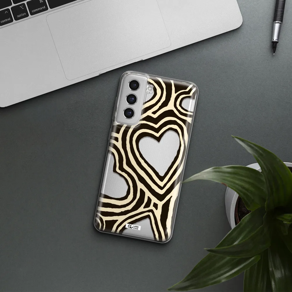 Cute Hearts Samsung S21 Fe Clear Tpu Case