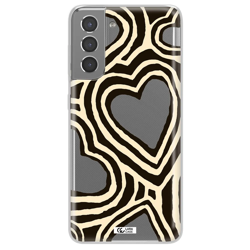 Cute Hearts Samsung S21 Plus Clear TPU Case