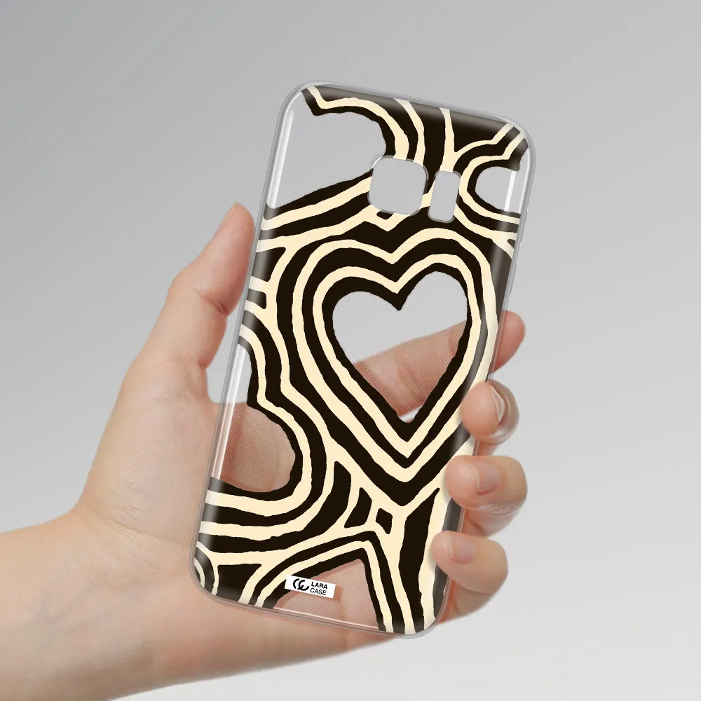 Cute Hearts Samsung S7 Edge Clear TPU Case