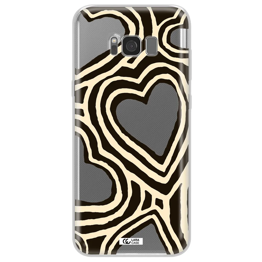 Cute Hearts Samsung S8 Clear TPU Case