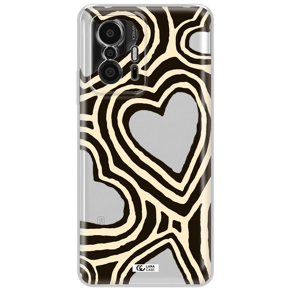 Cute Hearts Xiaomi 11T Pro Clear Tpu Case