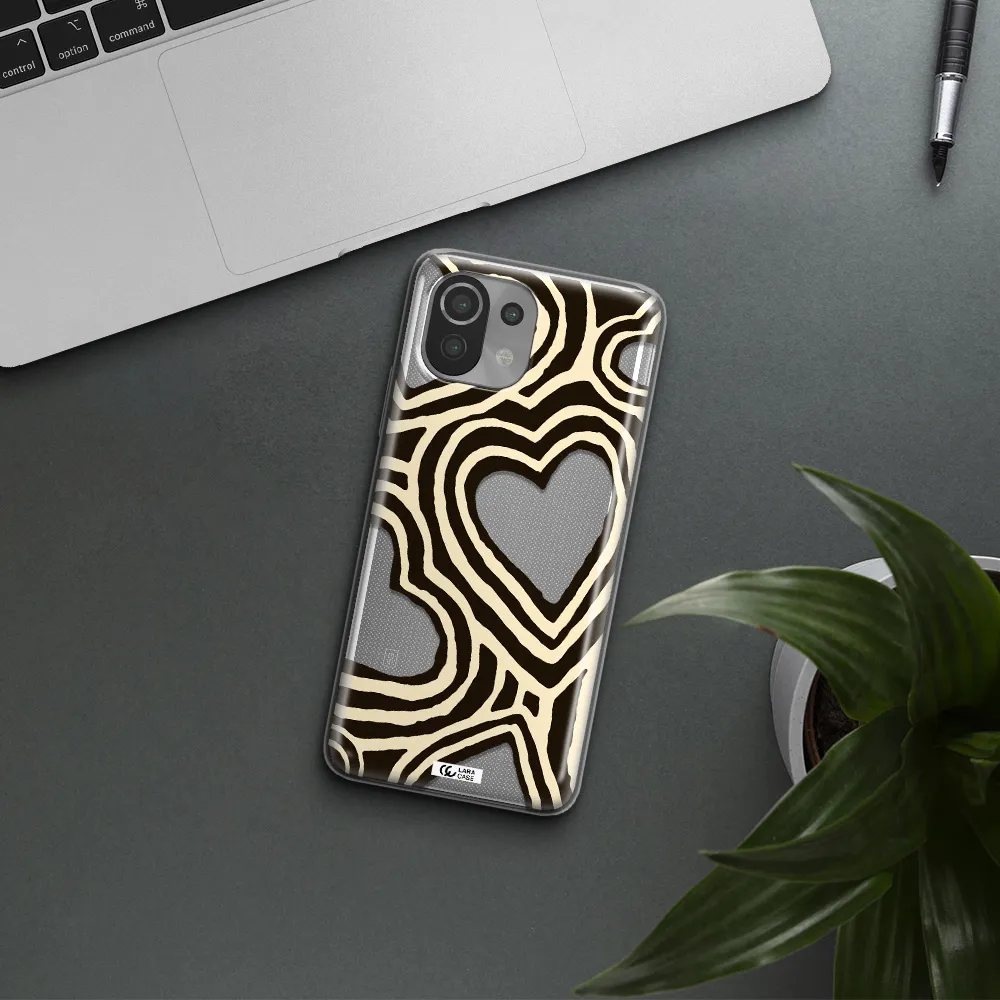 Cute Hearts Xiaomi Mi 11 Lite Clear TPU Case