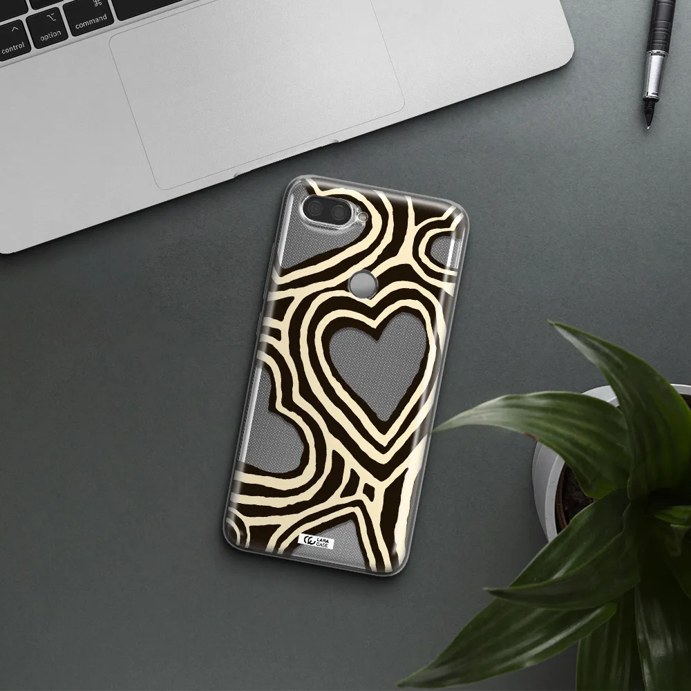 Cute Hearts Xiaomi Mi 8 Lite Clear TPU Case