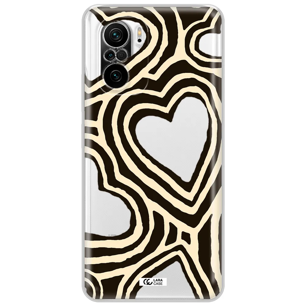 Cute Hearts Xiaomi Poco F3 Clear Tpu Case