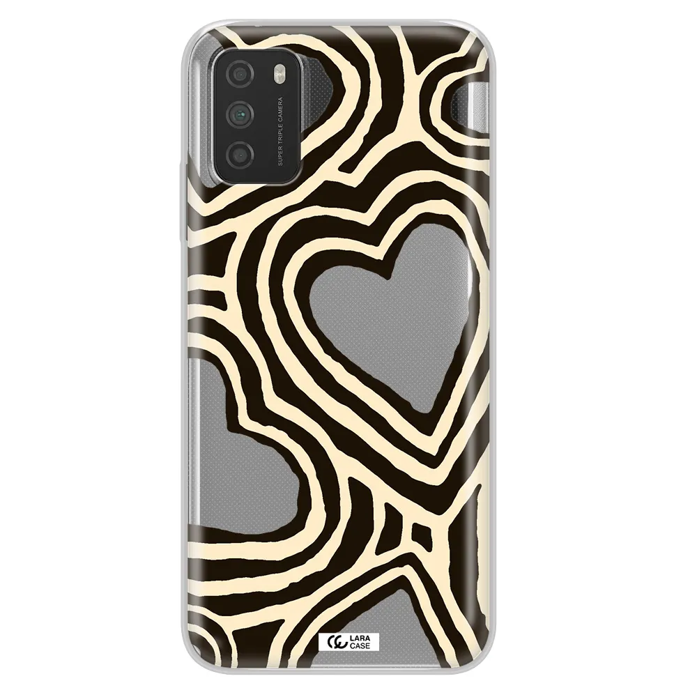 Cute Hearts Xiaomi Poco M3 Clear TPU Case