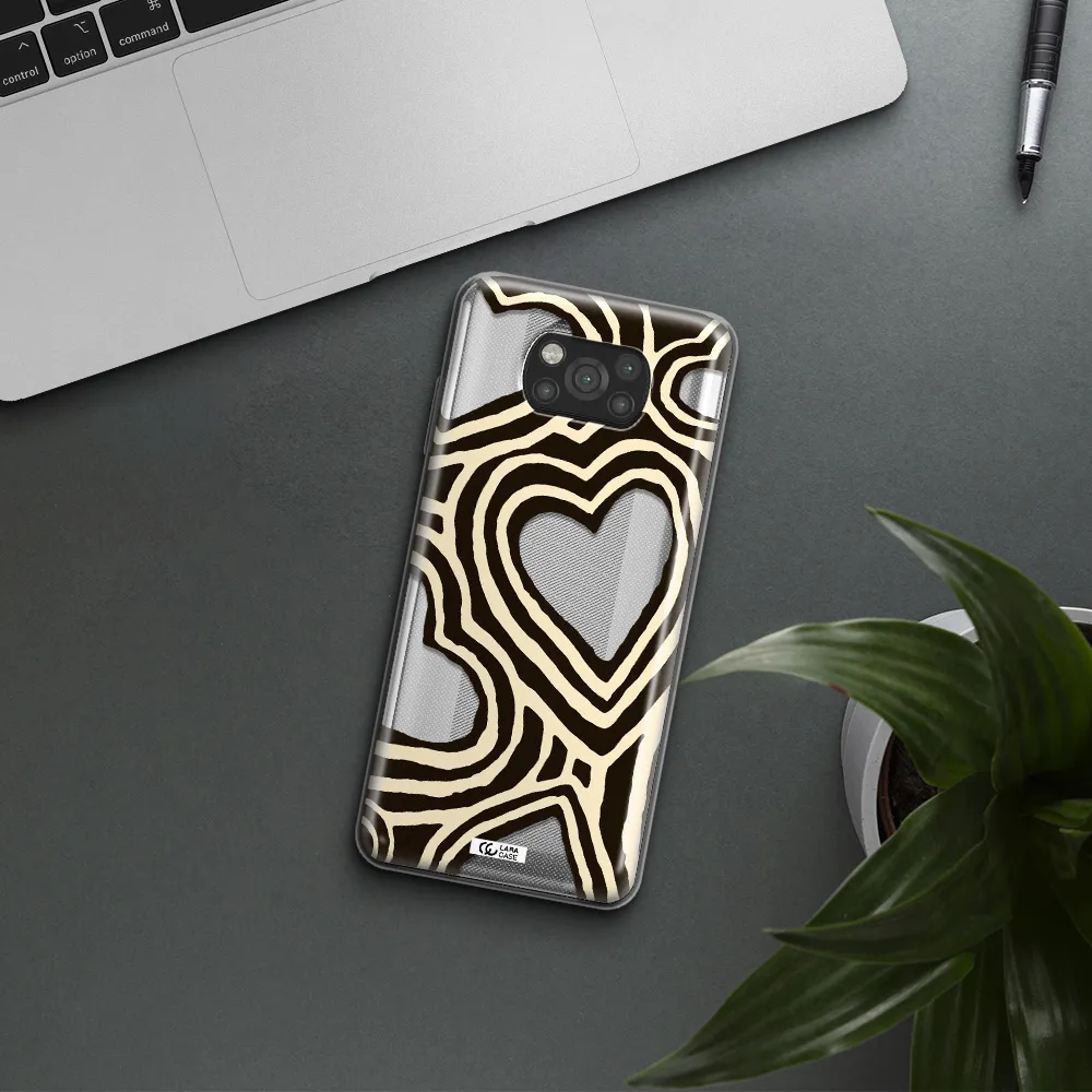 Cute Hearts Xiaomi Poco X3 Clear TPU Case