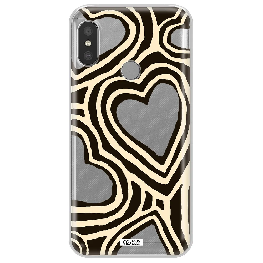 Cute Hearts Xiaomi Redmi 6 Pro Clear TPU Case