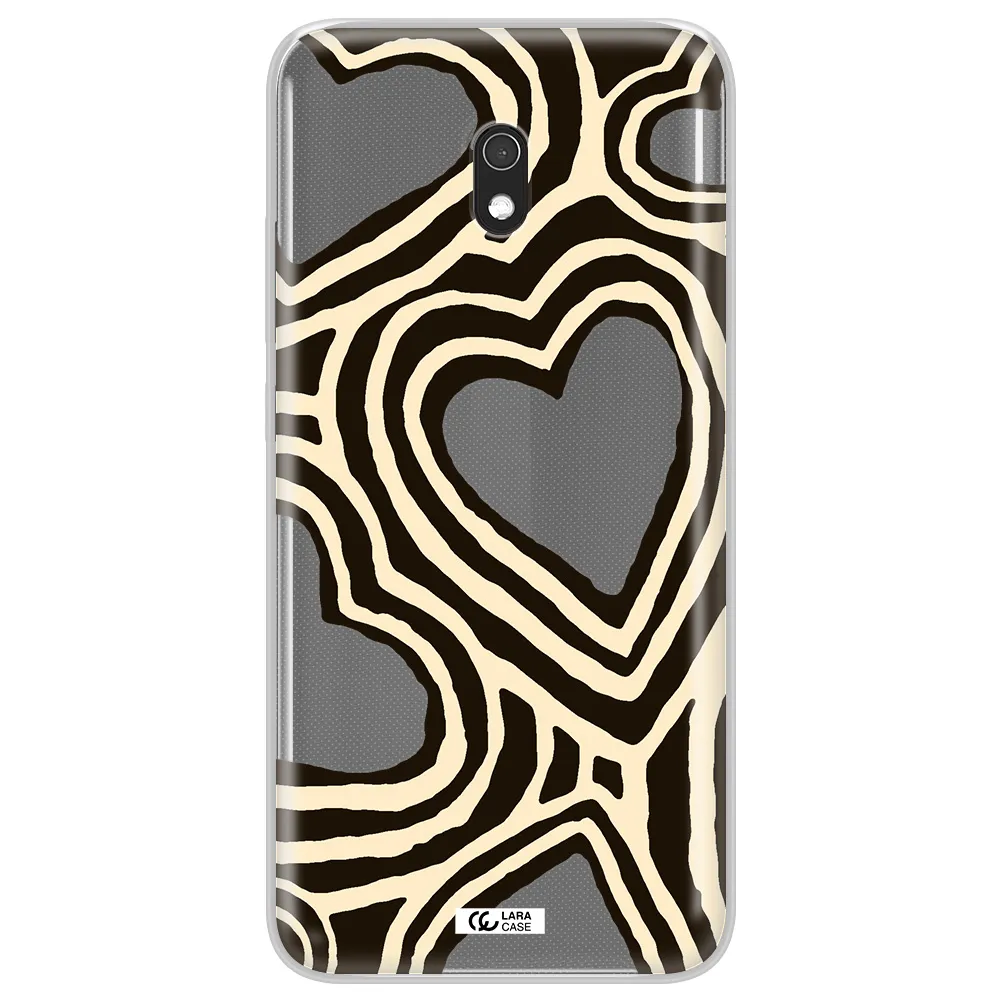 Cute Hearts Xiaomi Redmi 8A Clear TPU Case