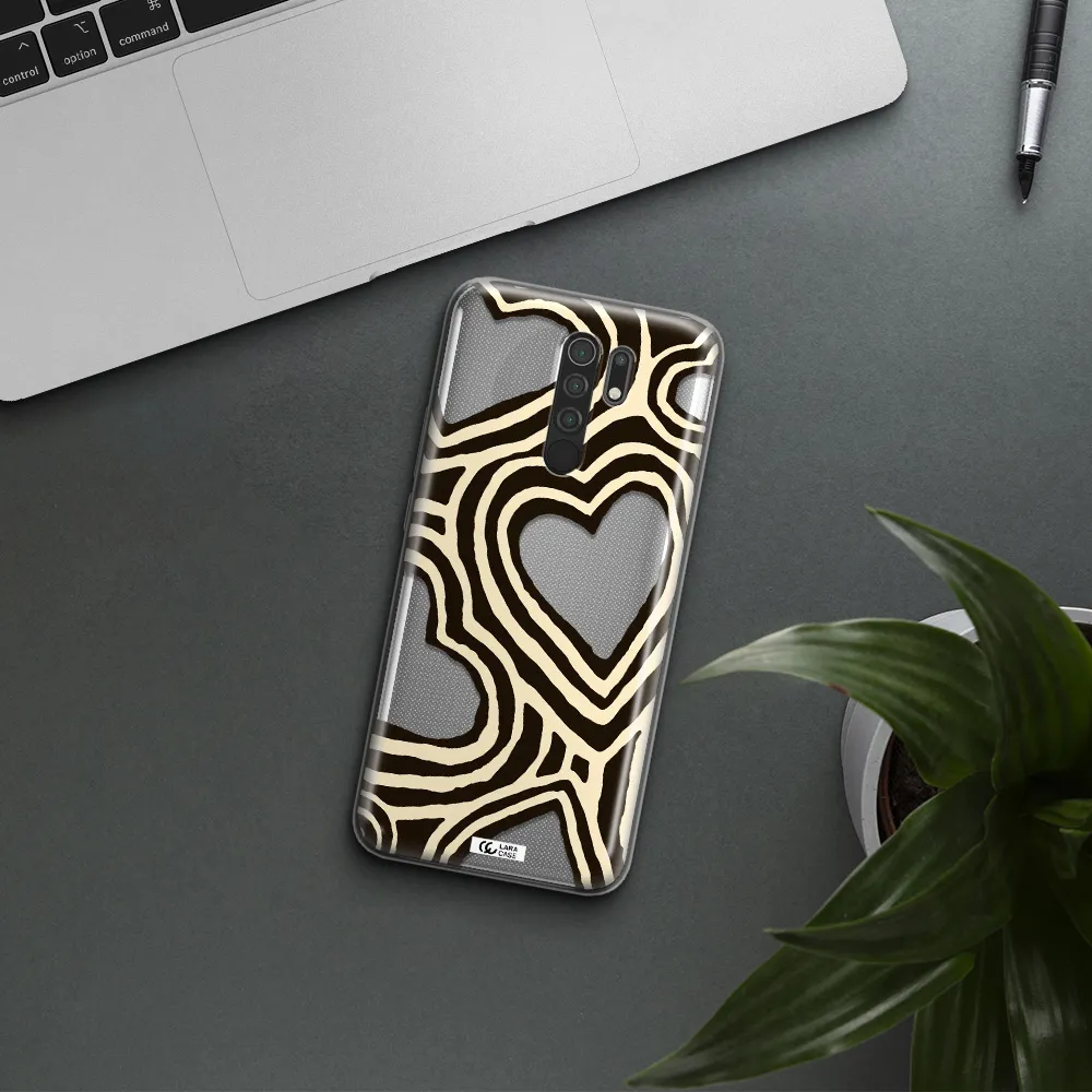 Cute Hearts Xiaomi Redmi 9 Clear TPU Case