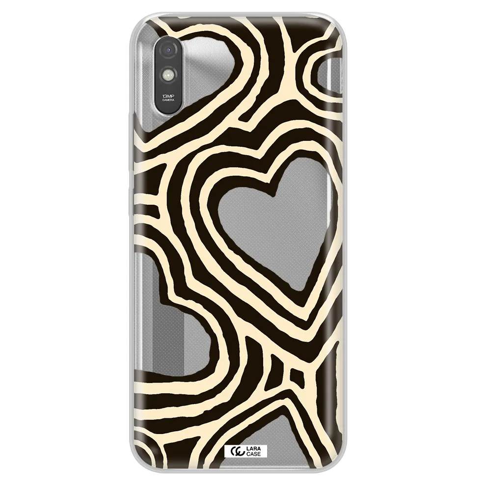 Cute Hearts Xiaomi Redmi 9A Clear TPU Case