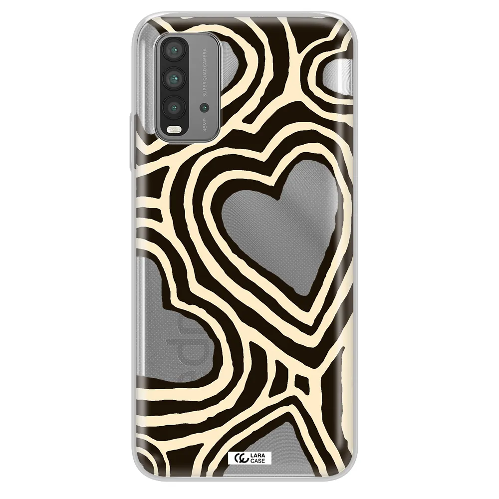 Cute Hearts Xiaomi Redmi 9T Clear TPU Case