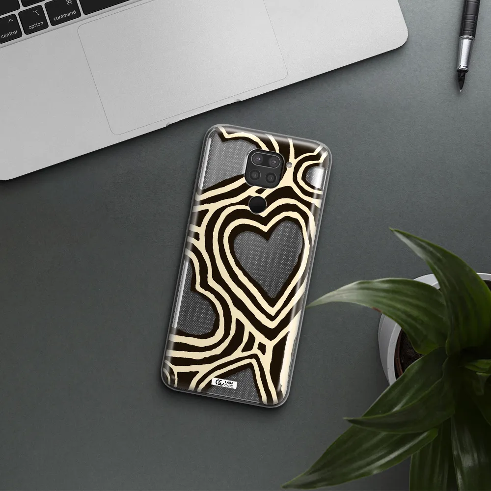 Cute Hearts Xiaomi Redmi Note 9 Clear TPU Case