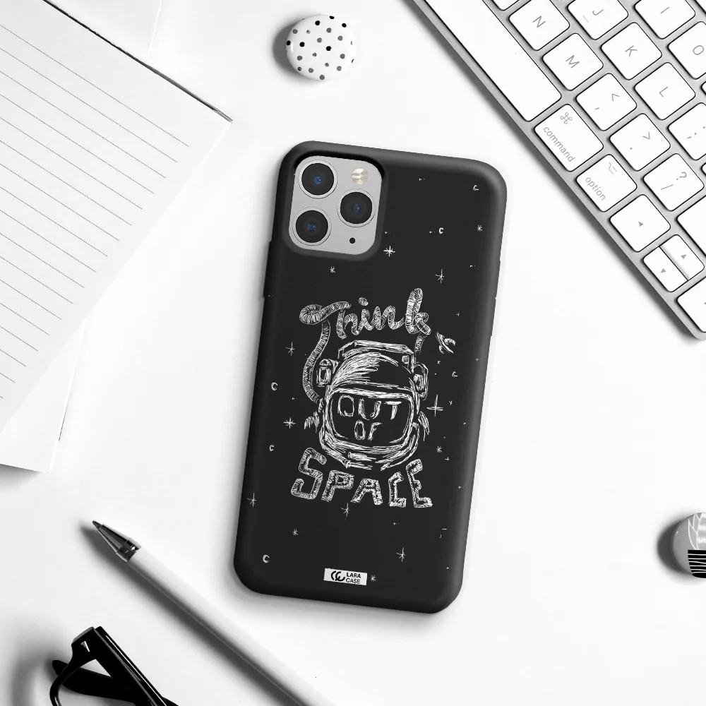 Think Out Of Space Apple iPhone 11 pro max Silicone black Case