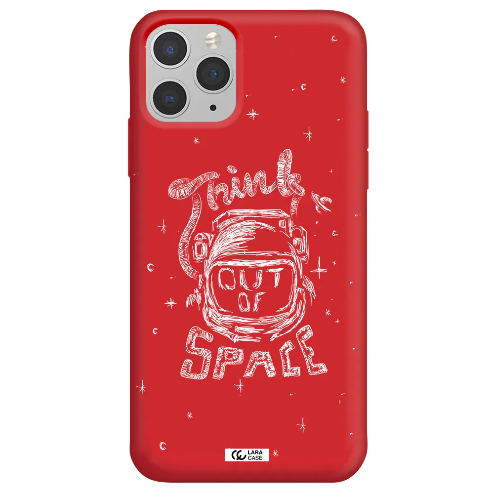 Think Out Of Space Apple iPhone 11 pro max Silicone Imperial Red Case
