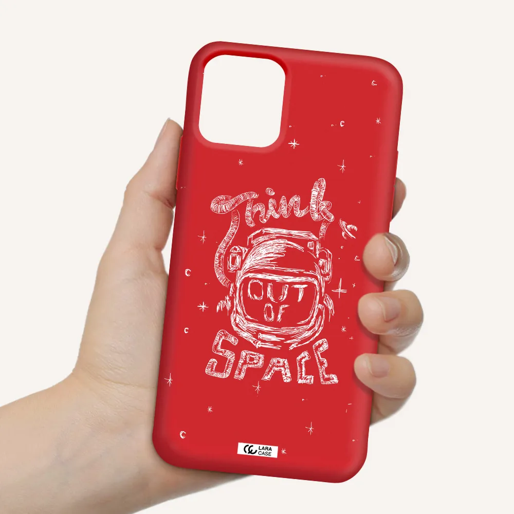 Think Out Of Space Apple iPhone 11 pro max Silicone Imperial Red Case