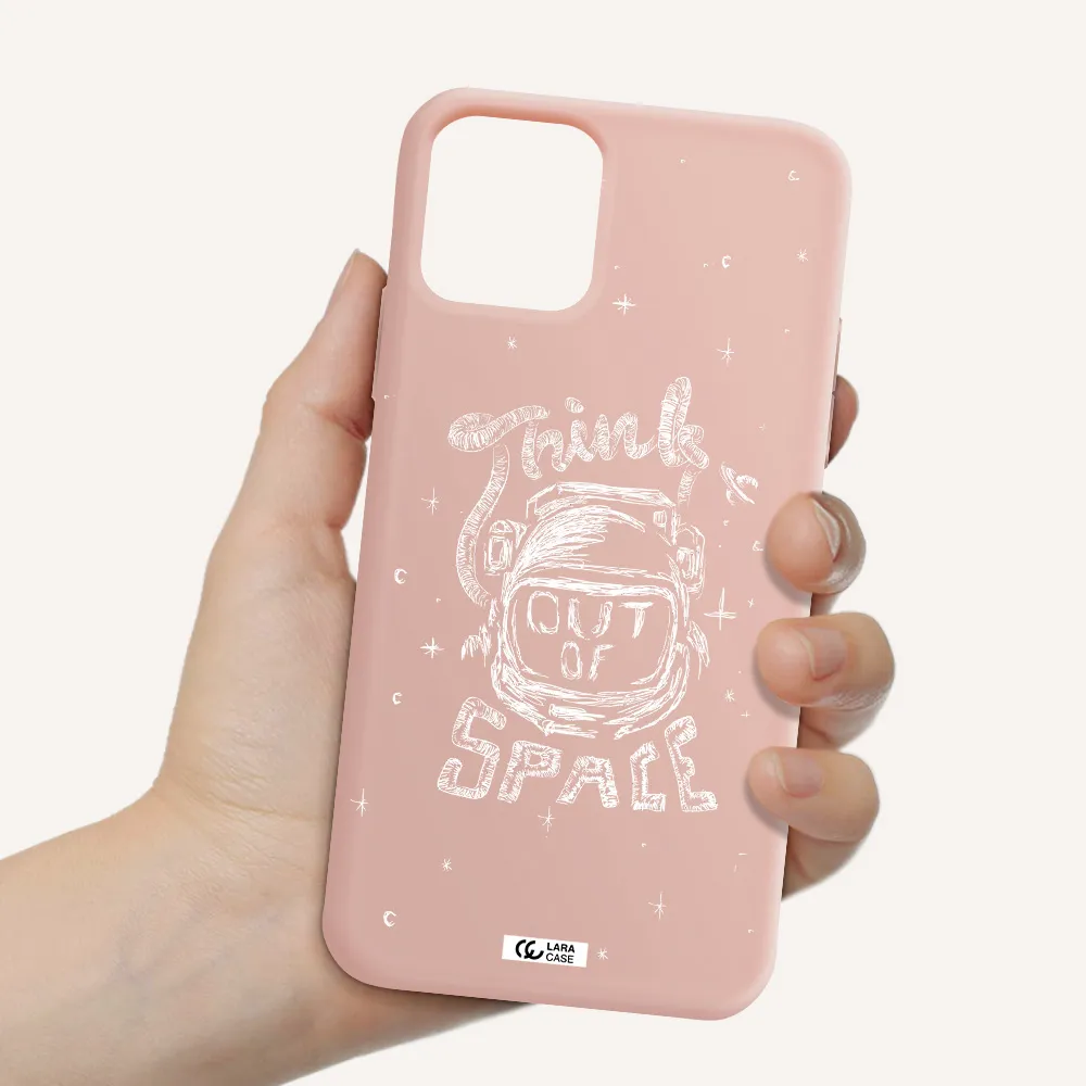 Think Out Of Space Apple iPhone 11 pro Silicone pastel pink Case