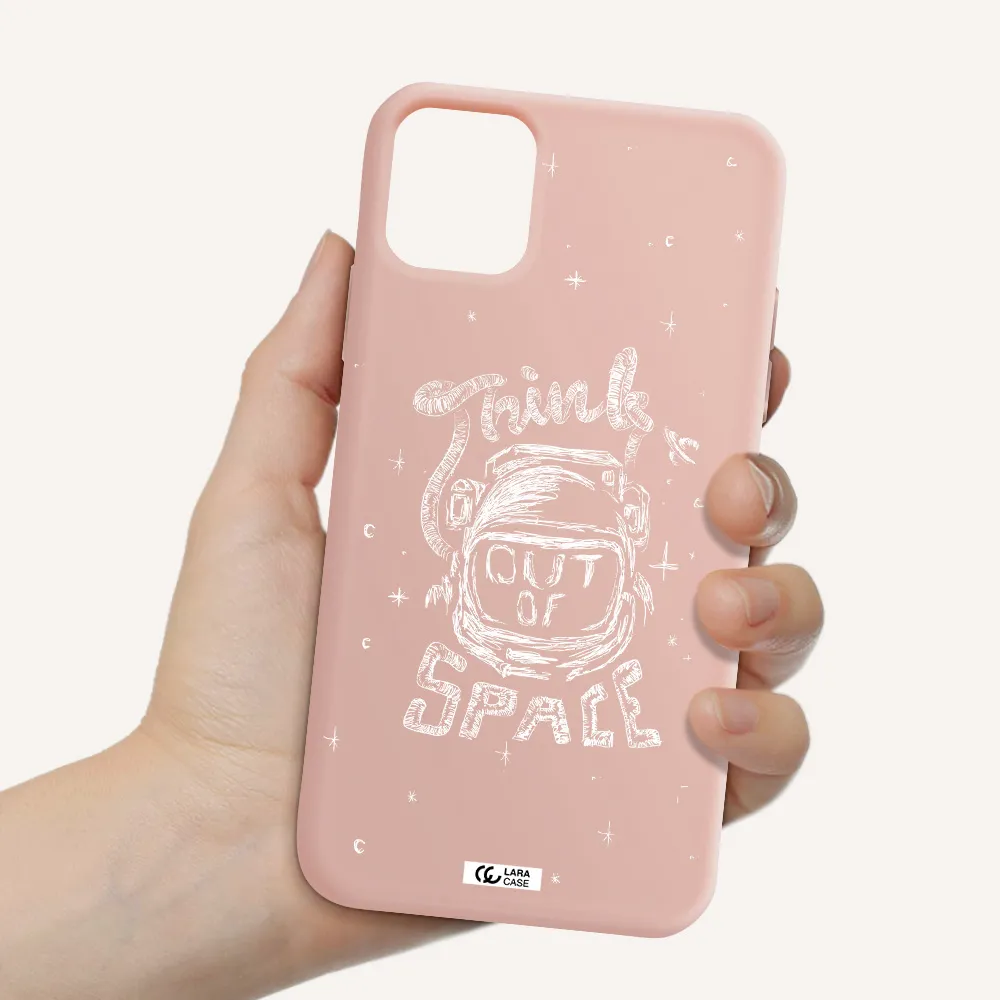 Think Out Of Space Apple iPhone 11 Silicone pastel pink Case