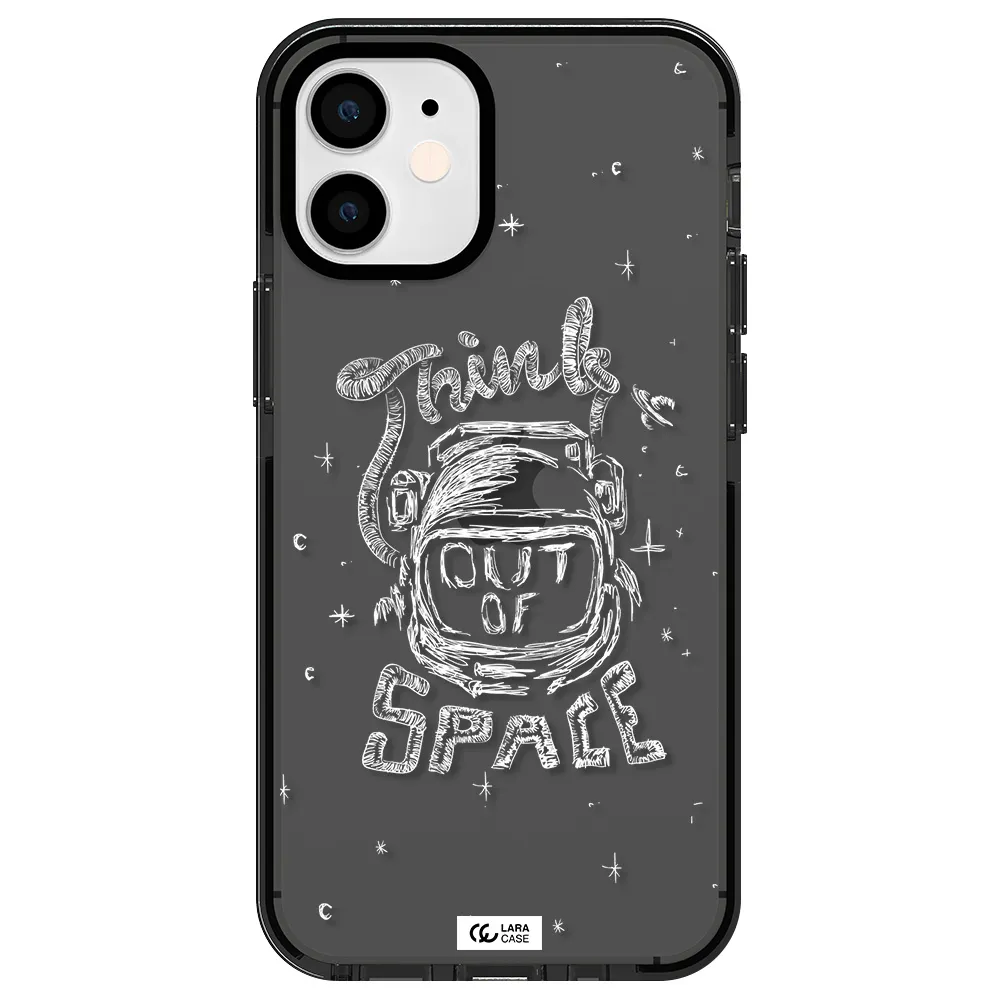 Think Out Of Space Apple iPhone 12 mini impact Smoke Black Case